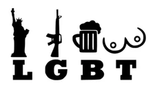 LGBT Funny Vinyl Decal Window Laptop Car Truck SUV American Pride Sticker
