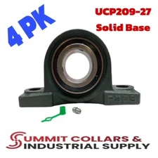 1-11/16" Pillow Block Bearing, UCP209-27 Solid Foot P209 (4PK)