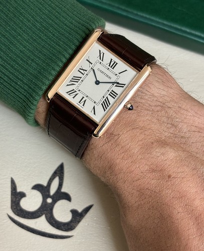 Cartier Tank Louis XL Rose Gold Mechanical Gents Watch 3280 32mm 2024 Service - Picture 12 of 24
