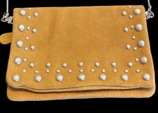 FREE PEOPLE KINGSTON SUEDE STUDDED CROSSBODY HANDBAG NICE