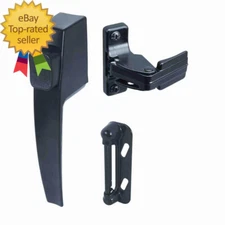 Push Button Screen or Storm Door Latch, Black