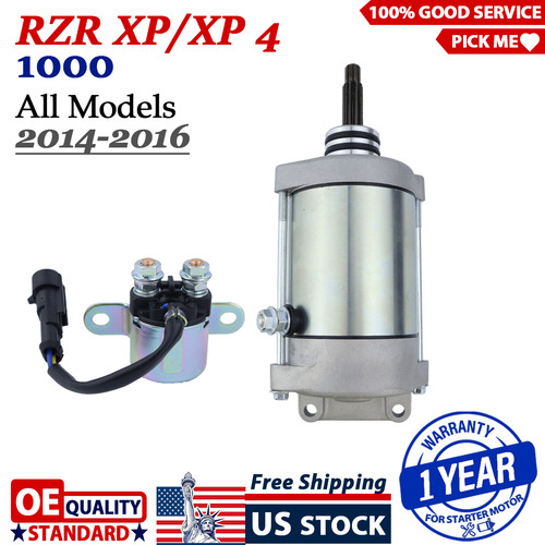 Starter Motor for Polaris Rzr Xp/Xp 4 1000 All Models 2014-2016 With Relay