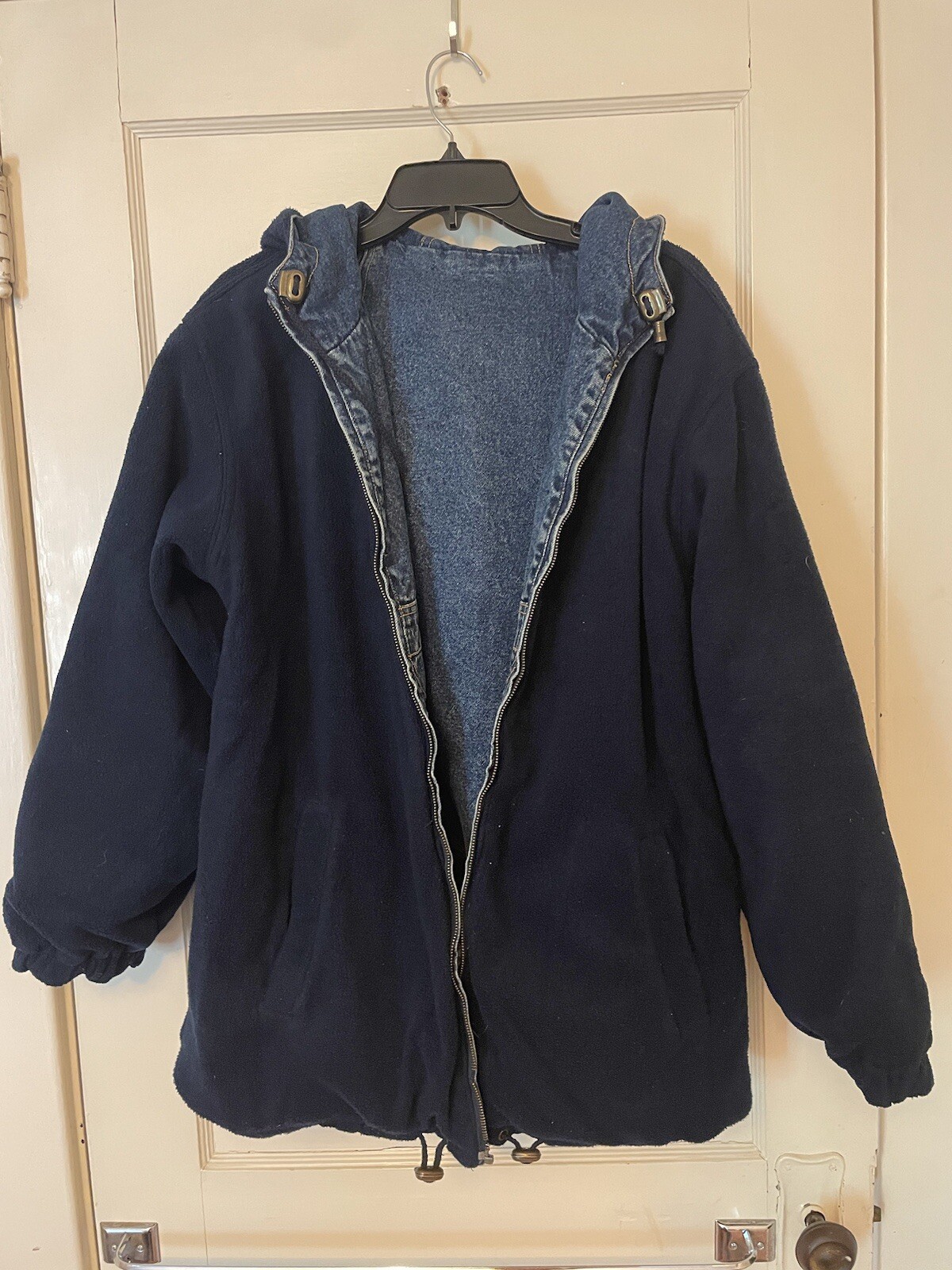 Vtg Basic Editions insulated reversible jean/flee… - image 3