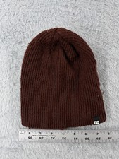 DC Shoes Beanie Toque Adult One Size Brown Double Knit Acrylic Skate Made Canada