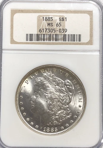 1885 MORGAN SILVER $1 "NGC MS65" - ABSOLUTELY STUNNNING/GEORGOUS CRIPS WHITE! 😍