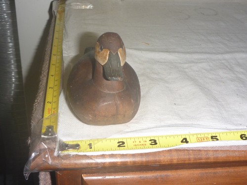"Estatuilla de PATO pequeña hecha a mano de colección 5" X 3"" arte popular - firmada Buddy Knotts ISL, VA" - Imagen 2 de 9