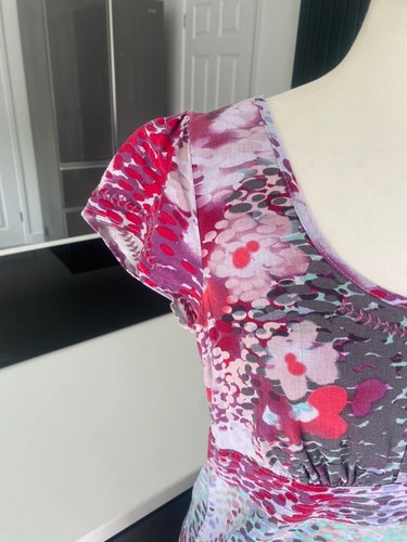 White Stuff Size 10 Linen Blend Pastel Patterned Dress Summer Holiday - Picture 7 of 12