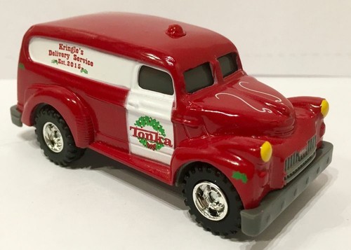 Tonka Diecast Metal Bodies Christmas Edition Holiday Express Delivery Truck Red - Picture 7 of 8