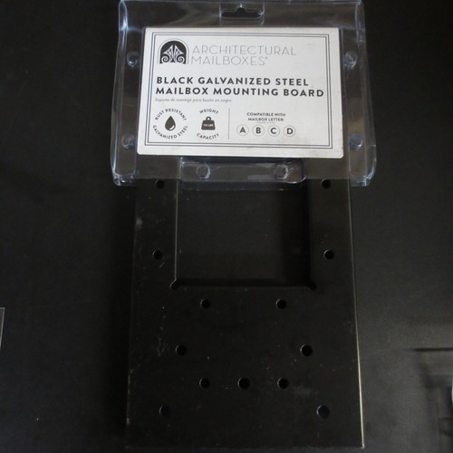 Gibraltar Black Galvanized Steel Post Universal Mailbox Mounting Bracket - 2 PC - Picture 2 of 3