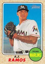 2017 Topps Heritage #309 A.J. Ramos NM-MT Marlins