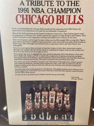 Wheaties collectible cereal box-empty, Chicago Bulls (1991). - Picture 3 of 4