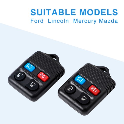 2 New Remote Keyless Entry Replacement fit for Ford Mercury 4 Button Key Fob - Picture 5 of 12