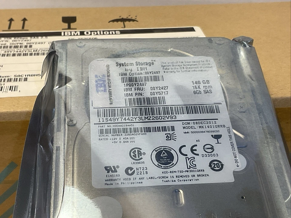 IBM System Storage 146 GB 15K RPM  Hard Drive Brand New With Tray In Stock - Image 2 of 4