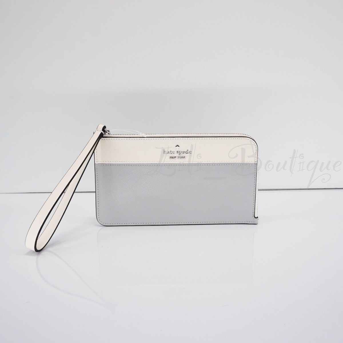 NWT Kate Spade KD545 Lucy Medium L-Zip Wristlet Saffiano