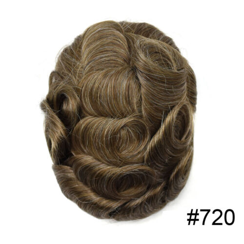 Super Thin Skin Mens Toupee Hairpiece Invisible Poly PU Hair Systems Replacement - Picture 76 of 88