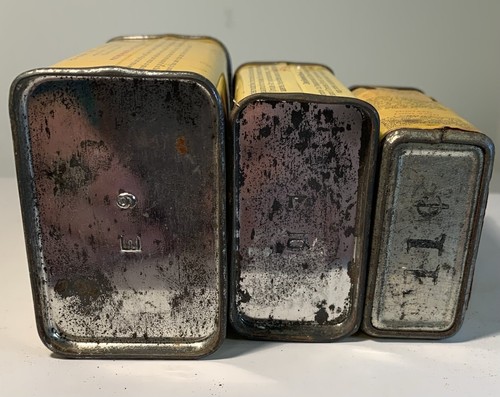 Colman’s Mustard Spice Tin Lot of 3 vintage 4 oz, 2 oz, yellow red Bull's Head - Picture 7 of 7