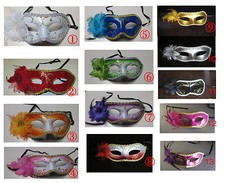 2 Dozen Fancy Dress Masquerade Party Masks With Rose