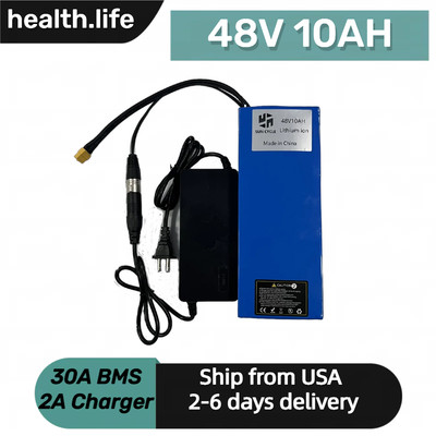 48V 10Ah Lithium Ion Ebike Batteries Pack Electric Bicycle Scooter 30A BMS 1000W