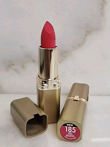 Lot Of 2-L'oreal Paris Colour Riche Original Satin Lipstick Miss Magenta #185 - Picture 2 of 2
