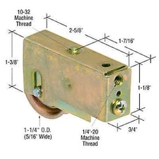 Prime-Line Products D 1832 Sliding Door Roller Single Steel 1.25 inch Wheel