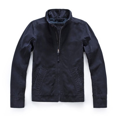Spring Autumn Men Casual Slim Workwear Fashion Jacket Stand Collar Coat