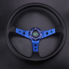 350mm 14 95mm Deep Dish 6 Bolt Racing Steering Wheel With Horn Button