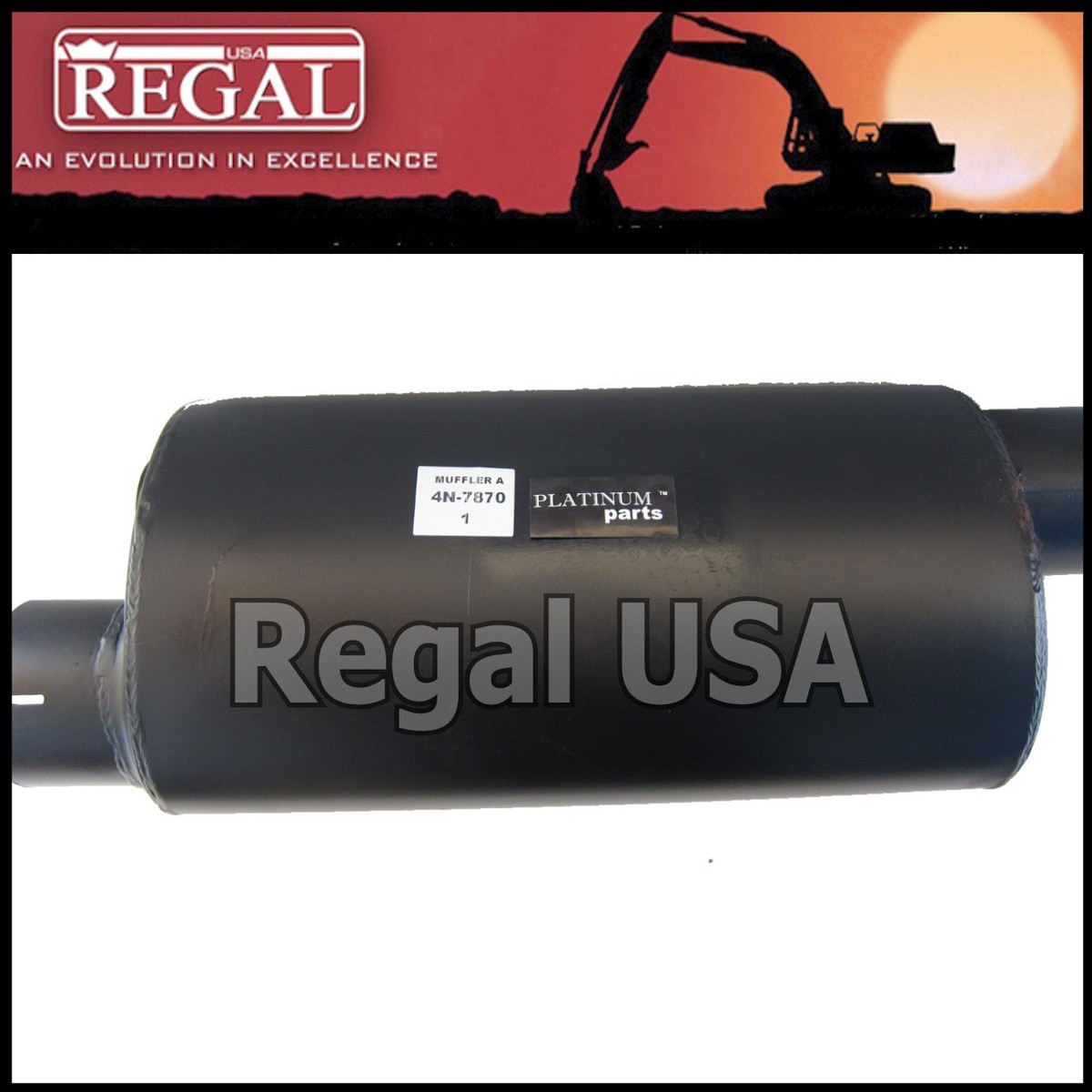 4N7870 Muffler for Caterpillar 120G, 3306 ( 4N8464, 4N-7870