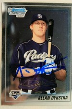 Allan Dykstra 2010 1st Bowman Chrome Mets Wake Forest Signed Authentic Autograph