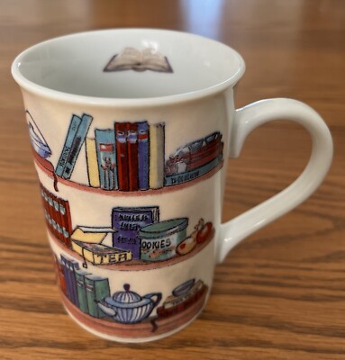 Library Books Bookshelf Cats Coffee Tea Mug Barnes and Noble Booksellers