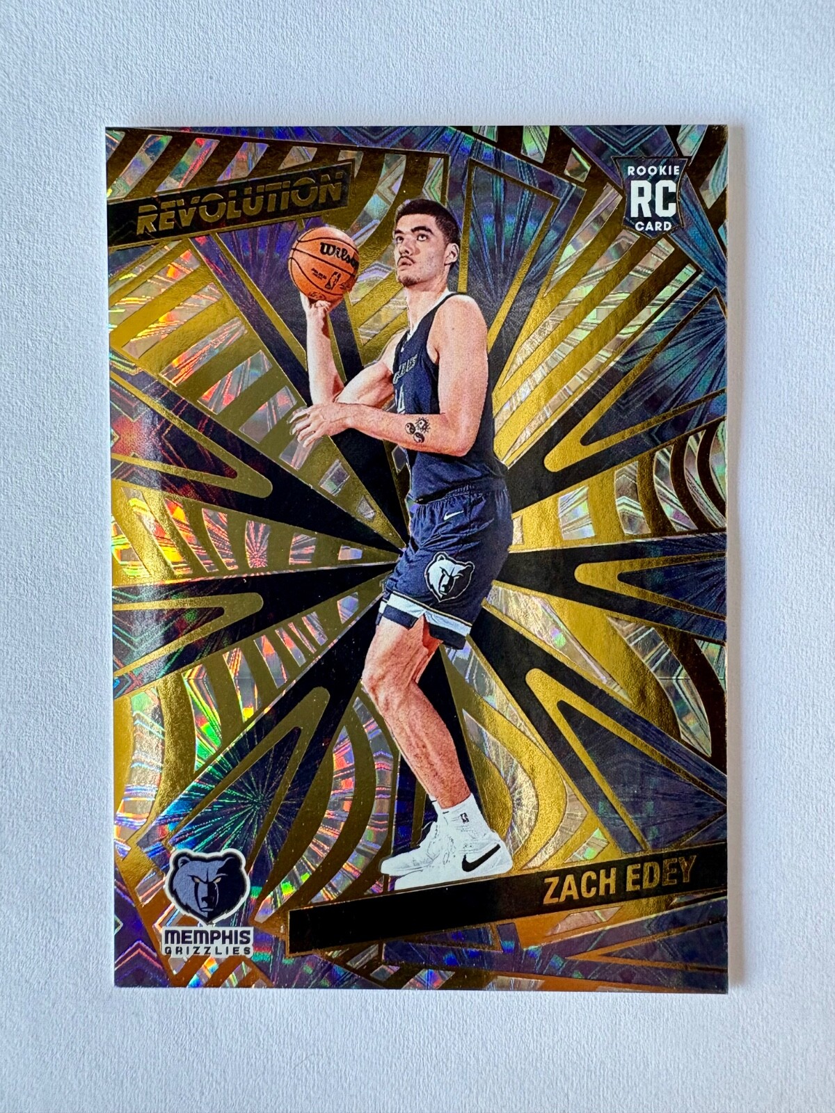 2024-25 Revolution Zach Edey Fireworks Parallel Rookie SP #138/149 RC Card #134