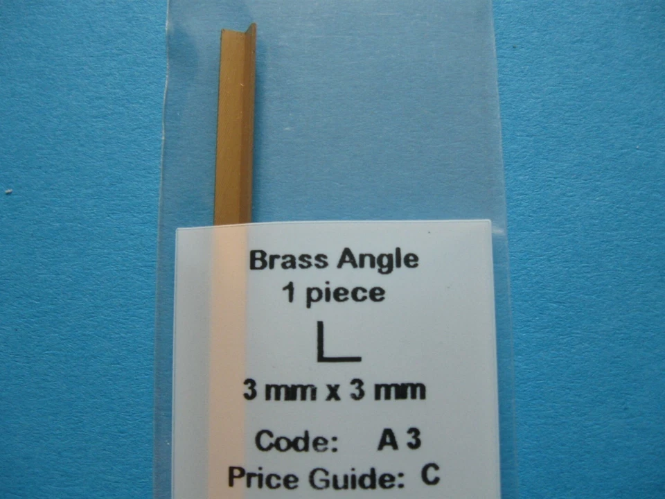 (19,34 €/m), Messing L-Profil, 3x3 mm, A3, Albion Alloys