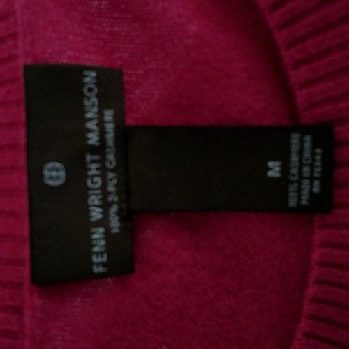Fenn Wright Manson Womens M Sweater Pink 100% Cashmere Pullover Button Shoulder - Picture 3 of 3