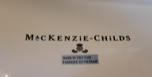 MACKENZIE-CHILDS BLACK FLOWER MARKET CAKE CARRIER,NEW - Picture 3 of 3