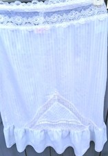 Vintage White Cotton 27" Half Slip Lace HAND MADE Cottagecore Prairie Sz 0/2