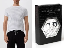 Philipp Plein Comfort Stretch T-Shirt Multi Logo Lounge Top Iconic Shirt Ovp XL