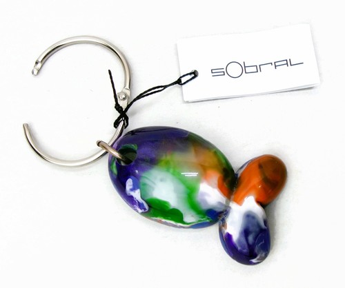 Sobral Brazil "The Fat Fish" Pollock Artist Made Key Chain - Picture 3 of 5