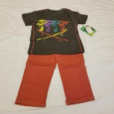 Boyz Wear 2pc Outfit by Nanette 2T 4T Shirt/Pants Skater Set BNWT NEW