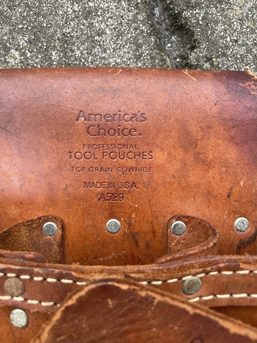 Americas Choice Leather Cordless Drill Belt Pouch Vintage - Picture 2 of 6