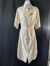 Anthropologie Corey Lynn Calter Fiesta  Dress Size Medium Cinco De Mayo Linen