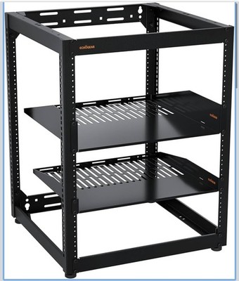 Echogear 15U Open Frame Rack For Servers & A/V Gear Stackable / Wall Mountable