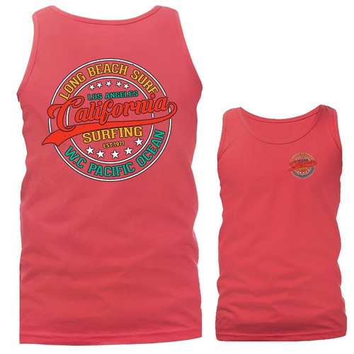 Long Beach California Surf Surfing Tank Top - Picture 8 of 11