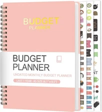 Budget Planner - Monthly Budget Book with Expense Tracker Notebook, A5(6.1" x 8.