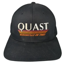 Quast Guaranteed On Time Snapback Trucker Hat Black One Size Adjustable Yupoong