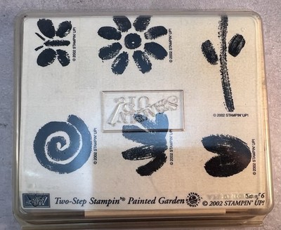 Stampin' Up! 2002 Painted Garden Two-Step Stampin' New Unmounted Set Of 6 Stamps