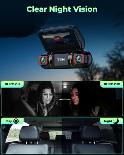 Dash Cam Front and Rear Inside with Hardwire Kit for 24h Security Parking Mon... - Picture 4 of 7