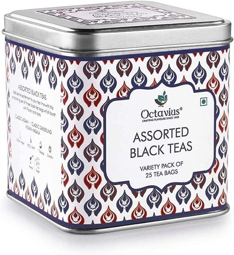 Octavius 3 Assorted 25 Black Tea Bags Indian Masala, Assam, Darjeeling Premium - Picture 3 of 8