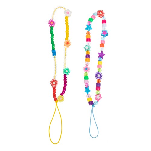 2 Pcs Handyriemen Mobiles Schlüsselband Mit Perlen Telefon Charme Lanyard - 第 8/12 張圖片