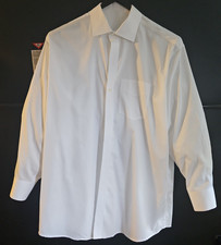 Tommy Hilfiger Ithaca Mens Dress Shirt 17 32-33 White Dress shirt ribbed pattern