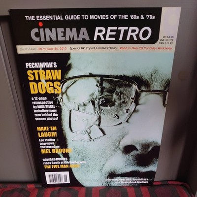 Cinema Retro Magazine Vol 9 Issue # 26 New Excellent Condition Straw Dogs 2013
