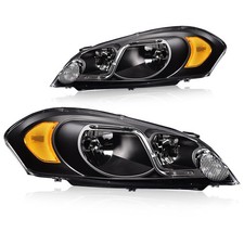 LED DRL Headlamp 06-07 Monte Carlo 06-13 Impala 14-16 Ltd Black Housing Amber